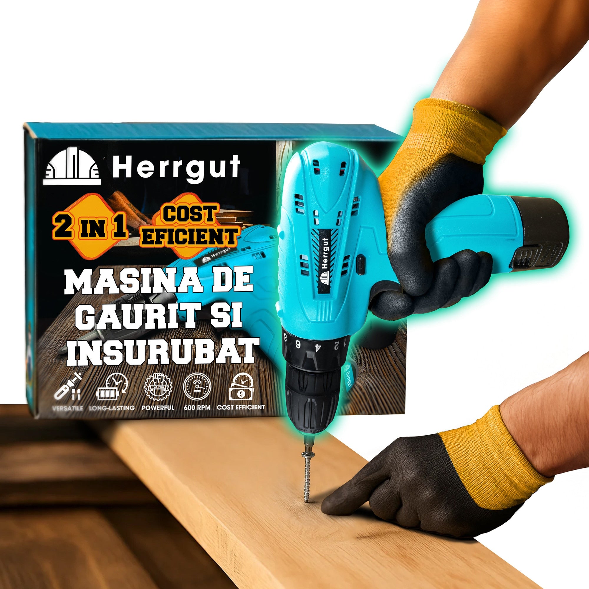 Masina de gaurit si insurubat (bormasina) Herrgut Easy