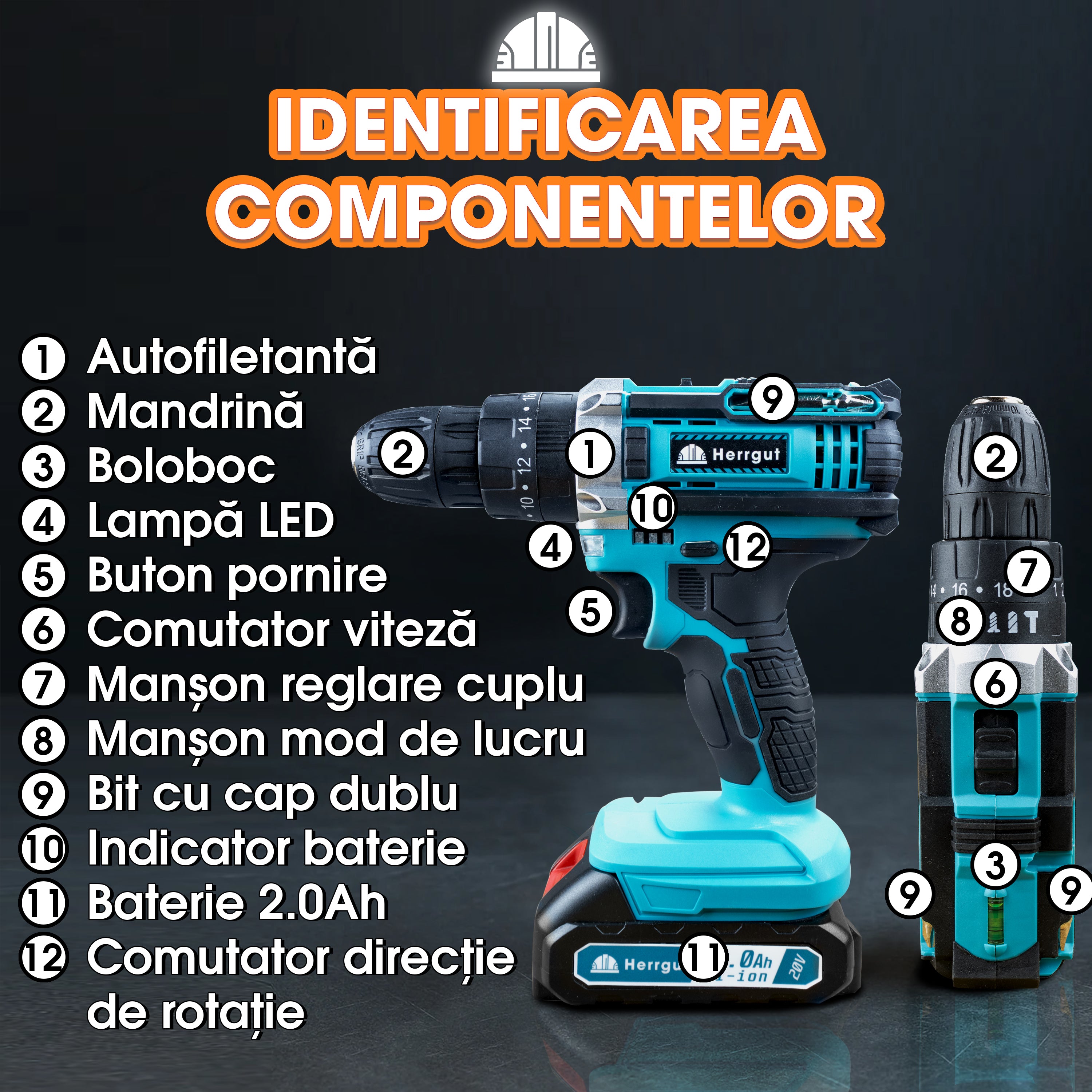 Masina de gaurit si insurubat (bormasina) Herrgut Professional