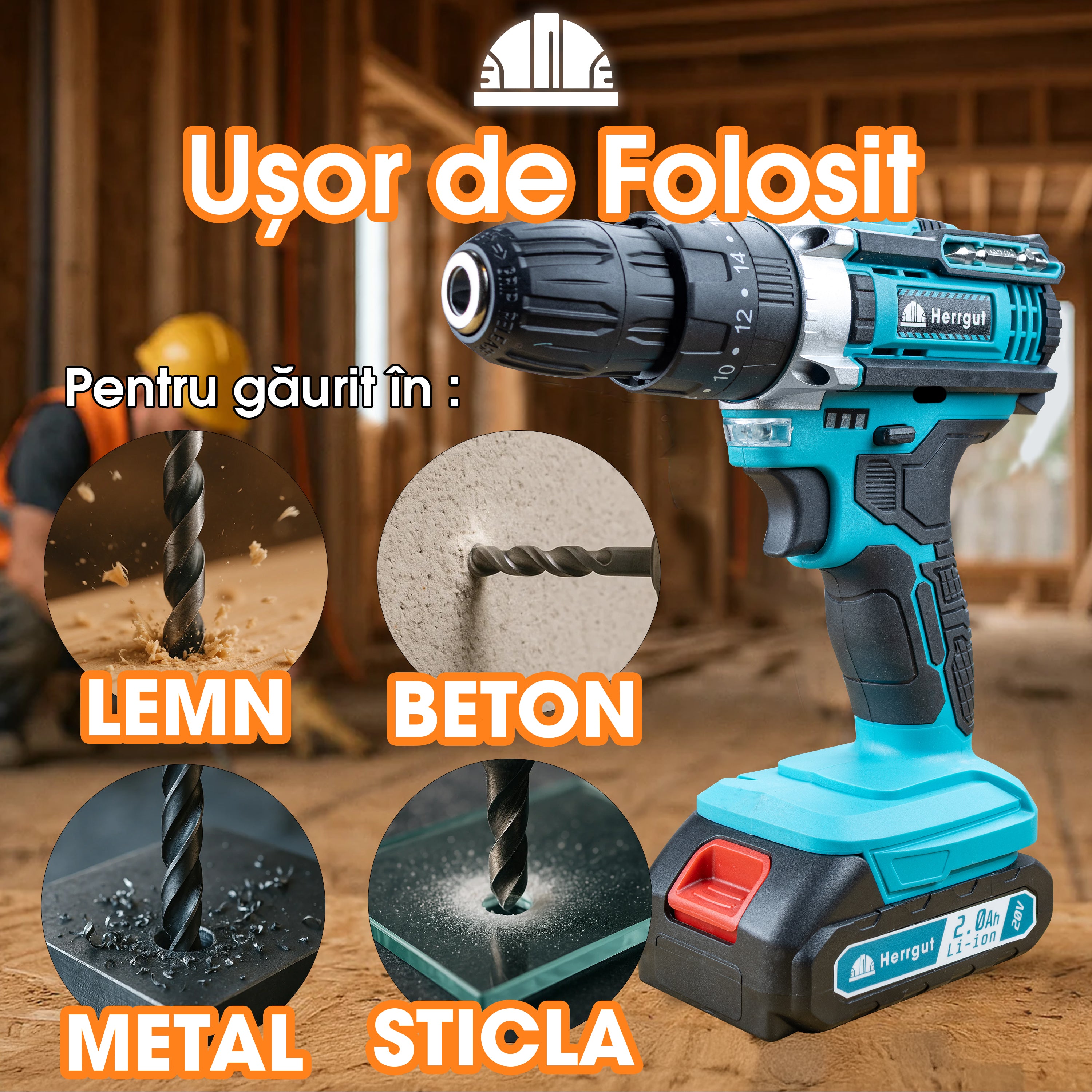 Masina de gaurit si insurubat (bormasina) Herrgut Professional